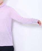 flow cotton silk タートルネック