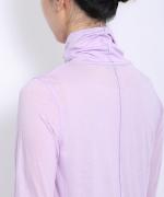 flow cotton silk タートルネック