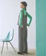 flow cotton silk タートルネック