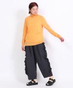 flow cotton silk タートルネック