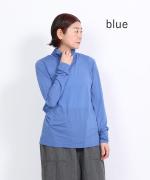 flow cotton silk タートルネック
