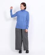 flow cotton silk タートルネック