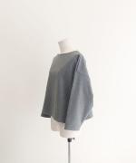 brushed stretch ボートネックプルオーバー