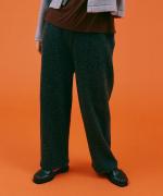 wool cotton rib イージーパンツ