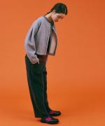 wool cotton rib イージーパンツ