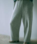 wool cotton rib イージーパンツ