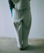 wool cotton rib イージーパンツ