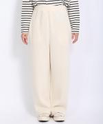 wool cotton rib イージーパンツ