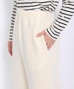 wool cotton rib イージーパンツ