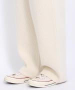 wool cotton rib イージーパンツ