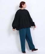 wool cotton rib イージーパンツ