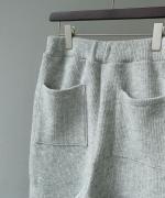 wool cotton rib イージーパンツ