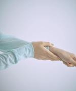 flow cotton silk ヘンリーネックT