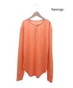 flow cotton silk ヘンリーネックT