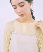 flow cotton silk ヘンリーネックT