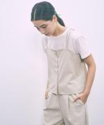 sheer satin 2WAYキャミベスト