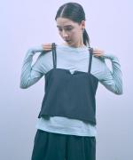 sheer satin 2WAYキャミベスト