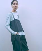 sheer satin 2WAYキャミベスト