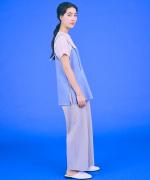 stitch denim ラップキャミソール