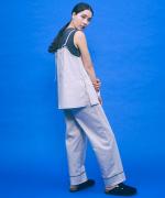 stitch denim ラップキャミソール