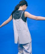 stitch denim ラップキャミソール
