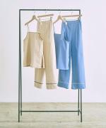 stitch denim ラップキャミソール