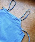 stitch denim ラップキャミソール