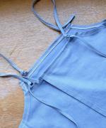 stitch denim ラップキャミソール