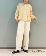 stitch denim ステッチワイドパンツ