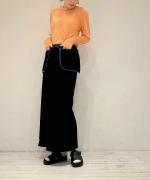 smoothy cotton pile ポケットスカート