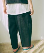 bumpy cotton wrap pants