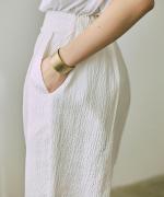 bumpy cotton wrap pants