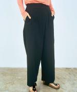 bumpy cotton wrap pants