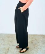 bumpy cotton wrap pants