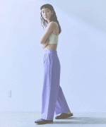 bumpy cotton wrap pants