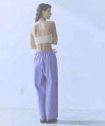 bumpy cotton wrap pants