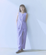 bumpy cotton wrap pants