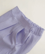 bumpy cotton wrap pants