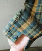 old slub check ノーカラーシャツジャケット