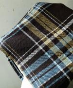 old slub check タックワイドパンツ