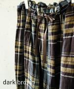 old slub check タックワイドパンツ