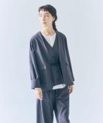 sheer satin　ノーカラージャケット