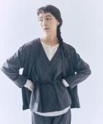 sheer satin　ノーカラージャケット