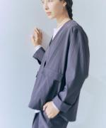 sheer satin　ノーカラージャケット