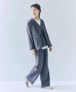 sheer satin　ノーカラージャケット