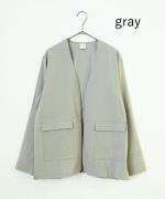 sheer satin　ノーカラージャケット
