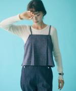 twill mini check　ビスチェ