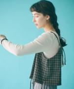 twill mini check　ビスチェ