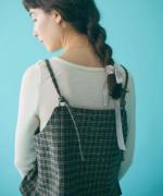 twill mini check　ビスチェ