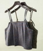 twill mini check　ビスチェ